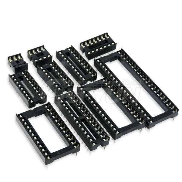 10 pièces prise IC trou rond étroit large DIP 6 8 14 16 18 20 24 28 40 broches DIP6 DIP8 DIP14 DIP16 DIP18 DIP20 DIP28 DIP40 broches – Image 7