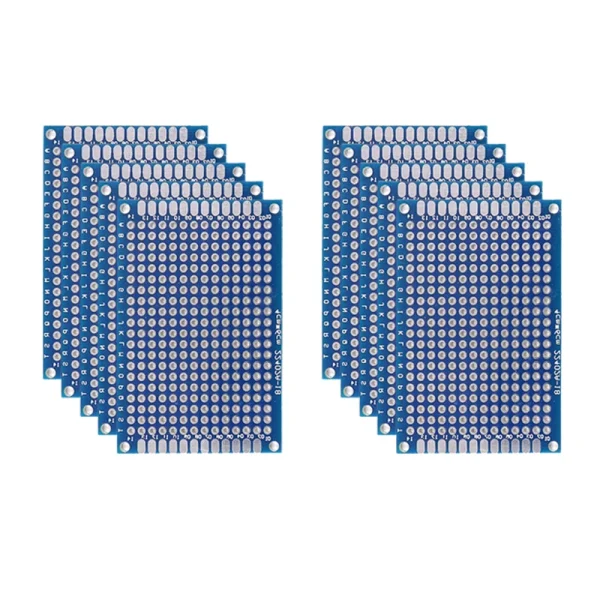 Prototype de carte PCB bleu, cartes de circuit imprimé double face pour projet de soudure de bricolage, 5/10 pièces, 2x8, 3x7, 4x6, 5x7, 7x9cm – Image 12