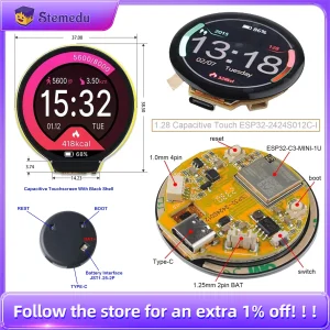 1.28 pouces Mini ESP32 ESP32-C3 IPS affichage rond ESP32-2424S012 écran tactile capacitif 240x240 TFT LCD Module GC9A01 écran tactile
