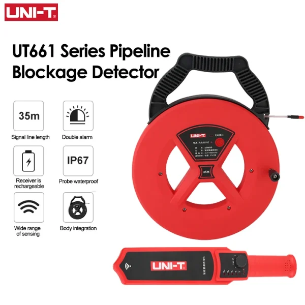 Détecteur de blocage de canalisation UNI-T UT661A/B – Tuyaux PVC ou métalliques – Profondeur max 50 cm