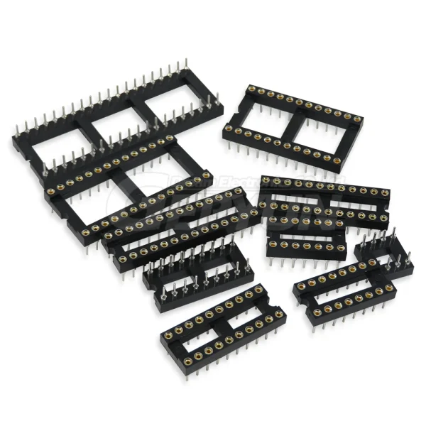 10 pièces prise IC trou rond étroit large DIP 6 8 14 16 18 20 24 28 40 broches DIP6 DIP8 DIP14 DIP16 DIP18 DIP20 DIP28 DIP40 broches – Image 15