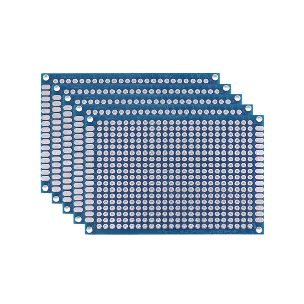 Prototype de carte PCB bleu, cartes de circuit imprimé double face pour projet de soudure de bricolage, 5/10 pièces, 2x8, 3x7, 4x6, 5x7, 7x9cm – Image 13