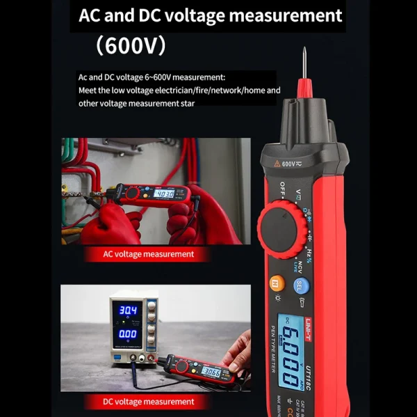 Multimètre numérique automatique de type stylo UNI-T UT118C 600V DC AC Voltmètre True RMS Dead Meter NCV puzzles itance 02/10/2018 Test – Image 2