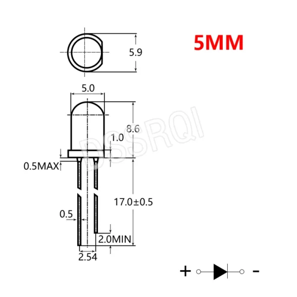 Kit électronique de Diodes électroluminescentes 3MM 5MM, boîte F3 F5, Kit assorti de diodes LED blanc vert rouge bleu jaune Orange – Image 39
