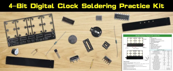 Kit de pratique de soudage, réveil numérique 4 bits avec réglage de l'éclairage, projets de soudage, Kits électroniques de bricolage – Image 10