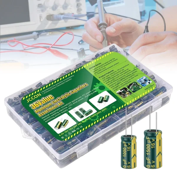 Ensemble de puzzles électrolytiques en aluminium, High Dead Low ESR, Kit WieshammBox, 15 valeurs, 24/36 valeurs, 225 pièces, 460 pièces, 925 pièces – Image 5