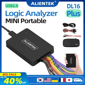 ALIENTEK analyseur logique DL16 250MHz taux d'échantillonnage maximum 16 canaux outils d'analyse logique ARM FPGA logiciel de décodage de protocole de débogage
