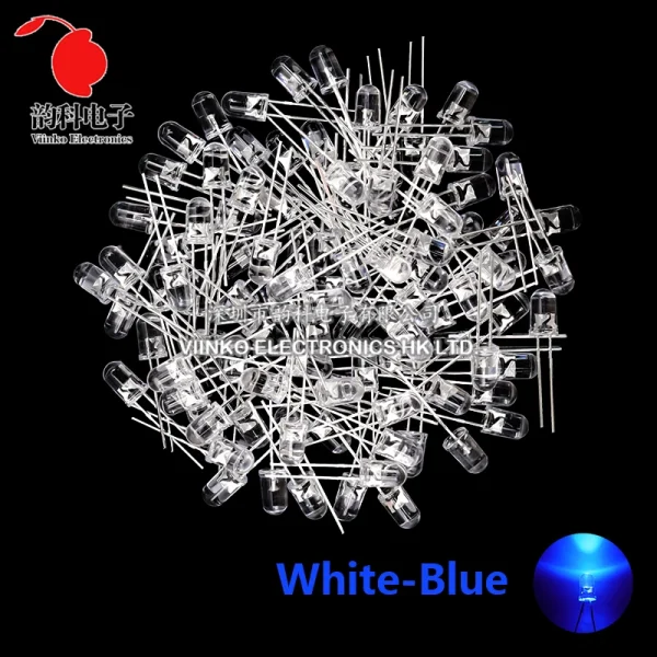 Kit électronique de Diodes électroluminescentes 3MM 5MM, boîte F3 F5, Kit assorti de diodes LED blanc vert rouge bleu jaune Orange – Image 23