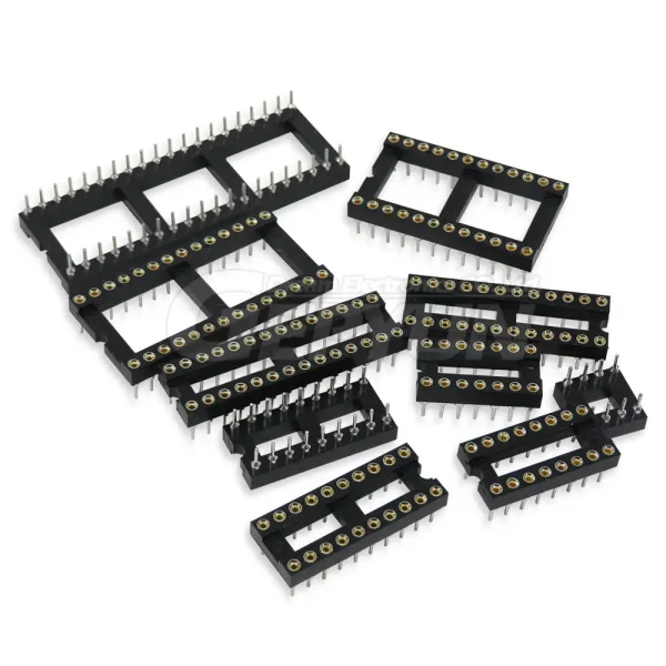10 pièces prise IC trou rond étroit large DIP 6 8 14 16 18 20 24 28 40 broches DIP6 DIP8 DIP14 DIP16 DIP18 DIP20 DIP28 DIP40 broches – Image 5
