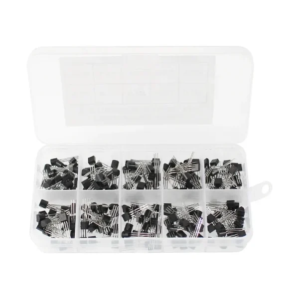 Kit de transistors TO-92, boîte d'assortiment BC547 BC327 BC337 2N2222 3906 C945 PNP/NPN, Kit électronique, 200/480/840 pièces – Image 9