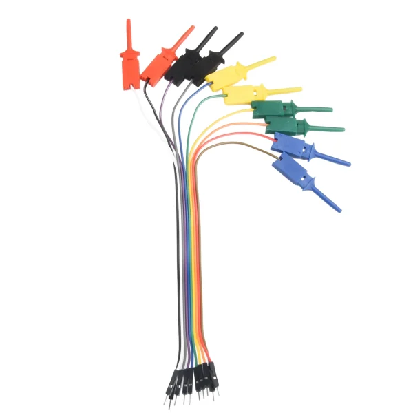 Câble d'analyseur logique 10 broches, 20cm de long, crochet de plomb de Test, pince de câble, sonde 5 couleurs, équipement électrique de Test, haute efficacité, 1 pièce – Image 10