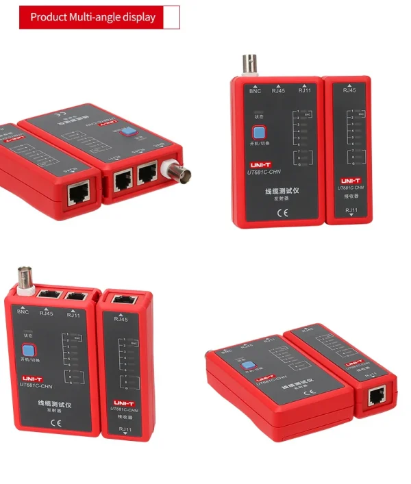 Testeurs de câble réseau UNI-T UT68/s Testeur LAN RJ45 RJ11 BNC Tracker de câble Détecteur de fil Outils de réparation réseau – Image 10