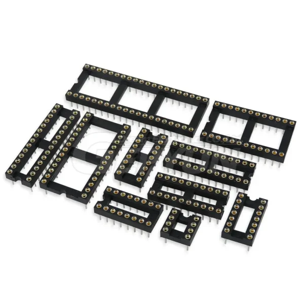 10 pièces prise IC trou rond étroit large DIP 6 8 14 16 18 20 24 28 40 broches DIP6 DIP8 DIP14 DIP16 DIP18 DIP20 DIP28 DIP40 broches – Image 2
