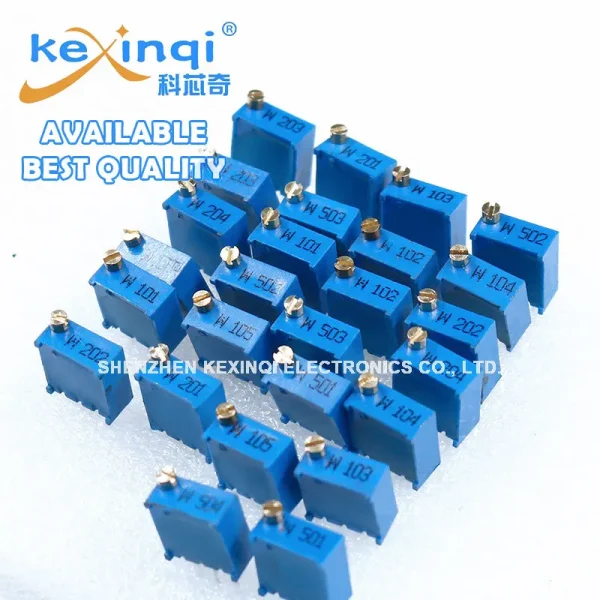 Kit de potentiomètres 26 pièces/ensemble 3296W, 100R 200R 500R 1K 2K 5K 10K 20K 50K 100K 200K 500K 1M, ensemble de résistances variables, 13 valeurs x 2 pièces – Image 6