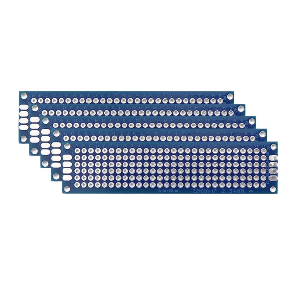 Prototype de carte PCB bleu, cartes de circuit imprimé double face pour projet de soudure de bricolage, 5/10 pièces, 2x8, 3x7, 4x6, 5x7, 7x9cm – Image 15