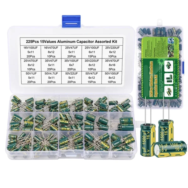 Ensemble de puzzles électrolytiques en aluminium, High Dead Low ESR, Kit WieshammBox, 15 valeurs, 24/36 valeurs, 225 pièces, 460 pièces, 925 pièces – Image 15