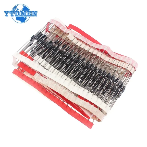 Kit de diodes de redressement Schottky, 14 valeurs, 1N4148, 1N4001, 1N4004, 1N4007, 1N5sedi1N5406, 1N5408, RL207, UF4007, FRknit, FR2071N5817, 350 pièces – Image 6