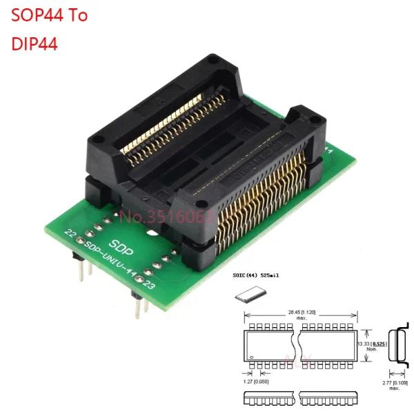 Adaptateur programmateur universel SOP/TSSOP/TQFP vers DIP – SOP8 à TQFP44, 150 à 300 mil – Image 8