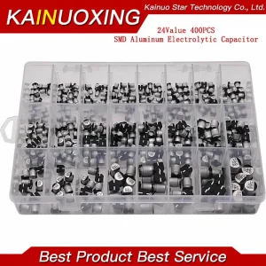 Puzzles électrolytiques SMD en aluminium, 400 pièces, 24 valeurs, WieshammKit + boîte 1uF ~ 1000uF 6.3V-50V
