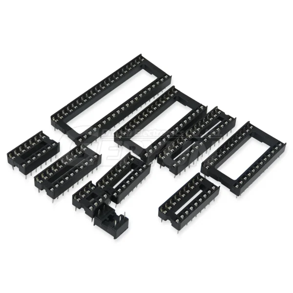 10 pièces prise IC trou rond étroit large DIP 6 8 14 16 18 20 24 28 40 broches DIP6 DIP8 DIP14 DIP16 DIP18 DIP20 DIP28 DIP40 broches – Image 9