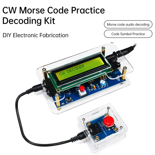 Décodeur de Code Morse DC9V CW, Circuit imprimé en vrac, pratique de soudage, Kit de fabrication électronique, prise américaine – Image 3