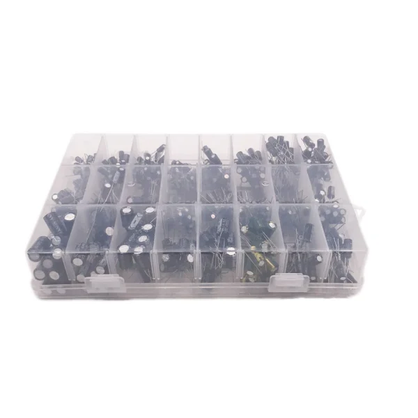 500 pièces 24 valeurs 0.1uF-1000u condensateur électrolytique condensateurs électrolytiques DIP mixtes 10V 16V 25V 50V Kit électronique – Image 6