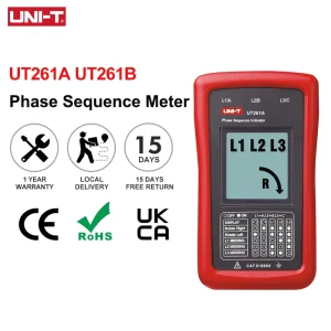 Compteur de séquence de Phase UNI-T UT261A UT261B, indicateur de Rotation du moteur manquant, détecteur de séquence de Phase
