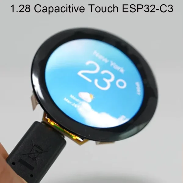1.28 pouces Mini ESP32 ESP32-C3 IPS affichage rond ESP32-2424S012 écran tactile capacitif 240x240 TFT LCD Module GC9A01 écran tactile – Image 2