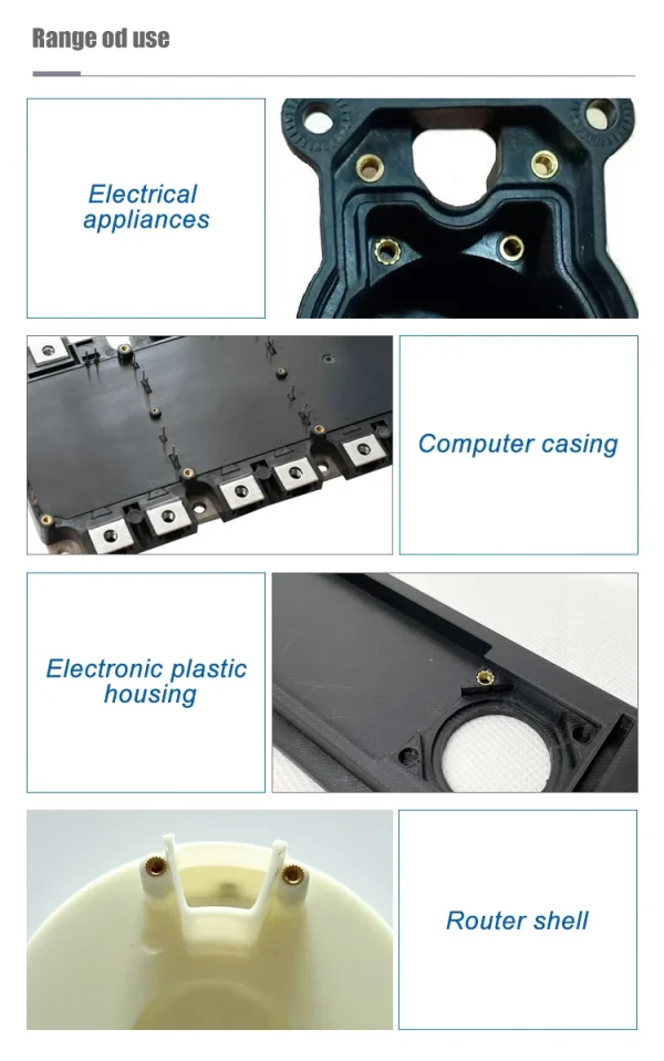 M2 M2.5 M3 M4 M5 M6 ensemble de chaleur en laiton écrou d'insertion inserts filetés moletés thermofusibles pour Kit d'assortiment d'écrous en cuivre d'encastrement d'impression 3d – Image 41
