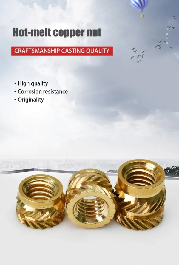 M2 M2.5 M3 M4 M5 M6 ensemble de chaleur en laiton écrou d'insertion inserts filetés moletés thermofusibles pour Kit d'assortiment d'écrous en cuivre d'encastrement d'impression 3d – Image 37