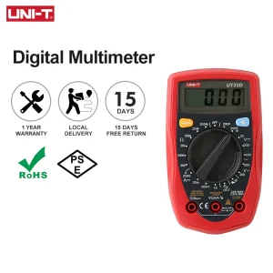 UNI-T UT33D multimètre de poche numérique professionnel AC DC ampèremètre voltmètre testeur de résistance multimètre