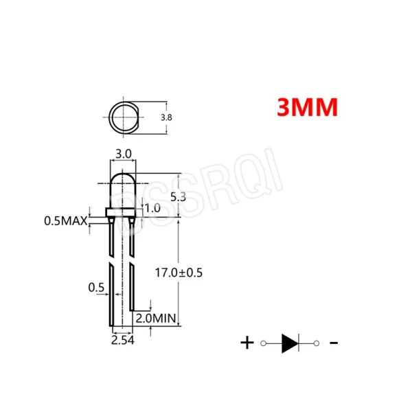 Kit électronique de Diodes électroluminescentes 3MM 5MM, boîte F3 F5, Kit assorti de diodes LED blanc vert rouge bleu jaune Orange – Image 38