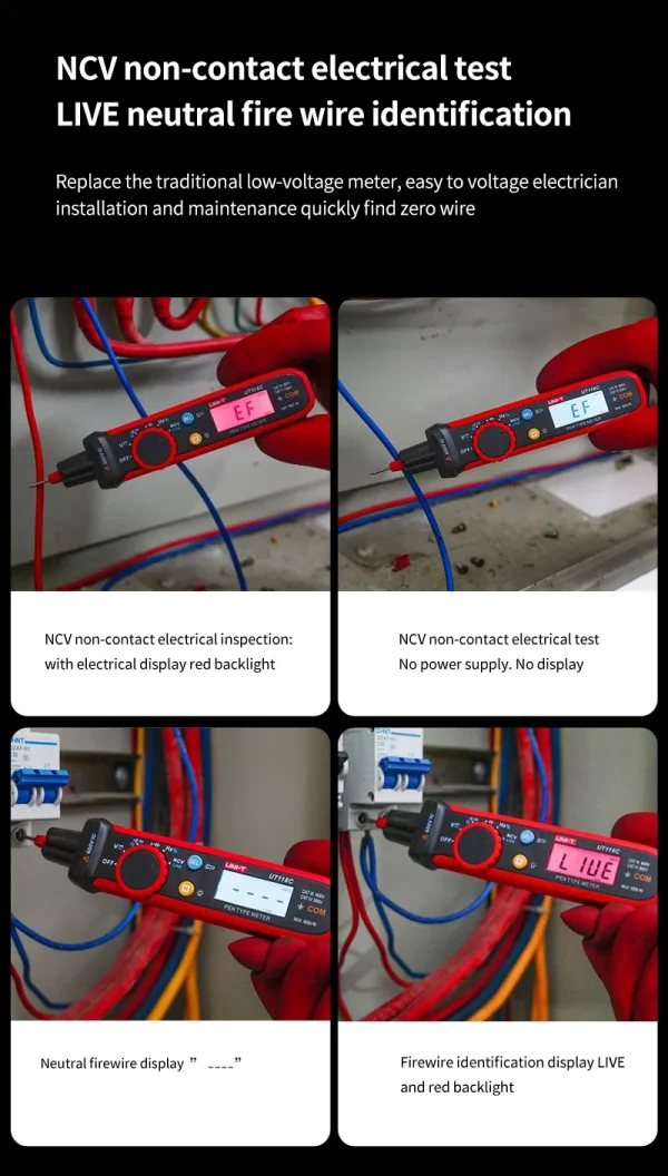 Multimètre numérique automatique de type stylo UNI-T UT118C 600V DC AC Voltmètre True RMS Dead Meter NCV puzzles itance 02/10/2018 Test – Image 16