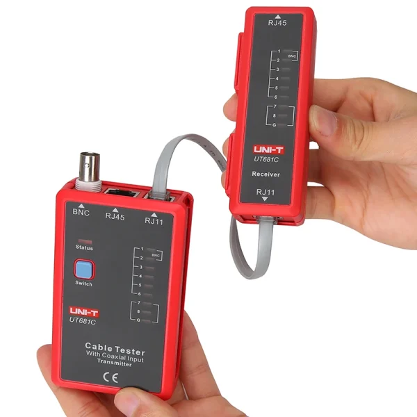 Testeurs de câble réseau UNI-T UT68/s Testeur LAN RJ45 RJ11 BNC Tracker de câble Détecteur de fil Outils de réparation réseau – Image 3