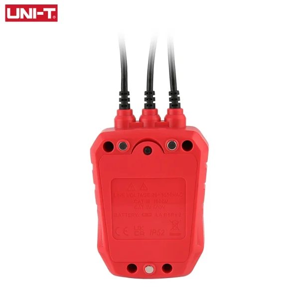 Détecteur triphasé sans contact UNI-T UT262E Testeur de rotation Phase Sequanciennement Breaker Finder 70V-1000V AC LED Buzzer Indication – Image 3