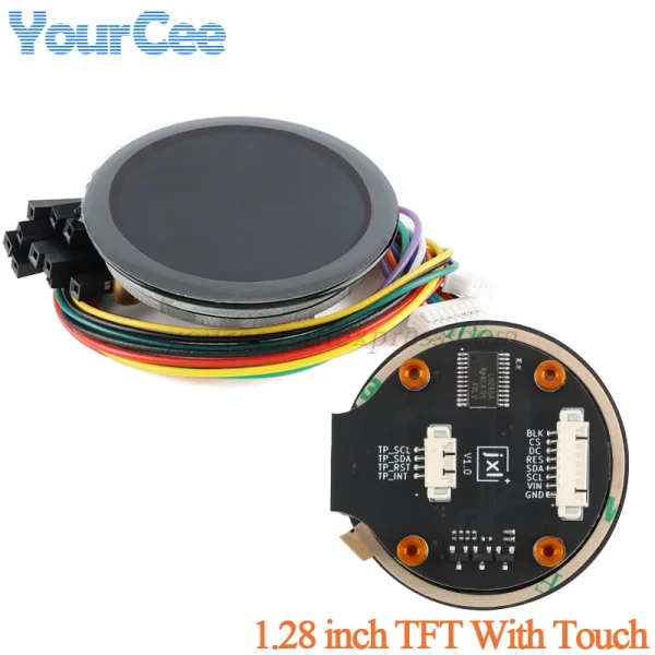 Module d'affichage d'écran TFT 1.28 pouces, carte LCD ronde colorée IPS 1.28 pouces GC9A01 Touch 240x240 SPI 240x240 – Image 4