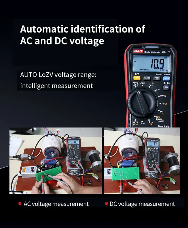UNI T-Multimètres numériques professionnels UT117C AC DC Voltmètre Ampèremètre True RMS – Image 11